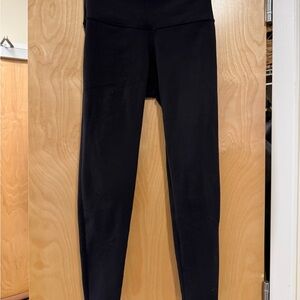 ALO BLACK 7/8 HIGH WAISTED LEGGINGS, SIZE S